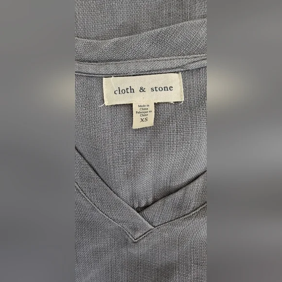 Anthropologie Hi-Lo Grey Tunic Dress Cloth & Stone - Picture 8 of 10